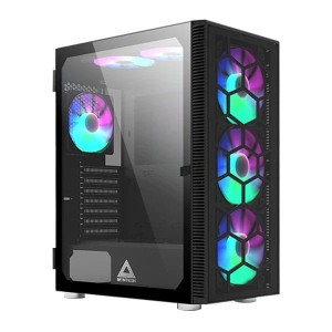  Montech X3 Glass Black – czarna obudowa ATX Mid‑Tower z podwójnym szkłem i 6 × RGB