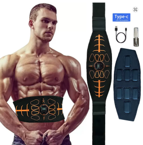 Pas EMS do Brzucha USB-C – Elektryczny Stymulator Mięśni ABS