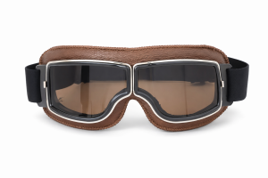 Okulary motocyklowe retro wiatroodporne z regulowanym paskiem – gogle ochronne Brąz - Brąz