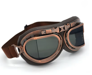 Gogle Motocyklowe Vintage II Wojna Światowa Evomosa – Retro Okulary Pilot ATV Motocross