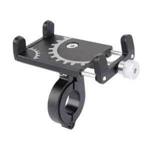  VIKEFON Metalowy Uchwyt Rowerowy na Telefon – Regulowany Uchwyt na Kierownicę MTB Czarny