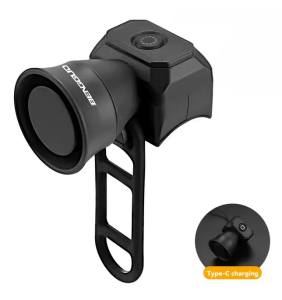 Dzwonek Rowerowy Elektroniczny USB Type-C – Wodoodporny Klakson do Roweru i Hulajnogi Czarny