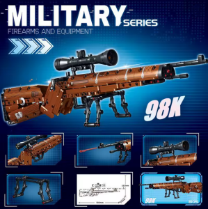 Klocki konstrukcyjne Kar98K Military Series – karabin snajperski do samodzielnego montażu