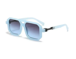 Okulary przeciwsłoneczne Retro Square Blue UV400 z podwójnym mostkiem