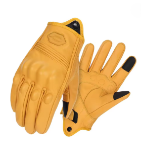 IRONRIDER SU06 Skórzane Rękawice Motocyklowe Letnie Żółte XL