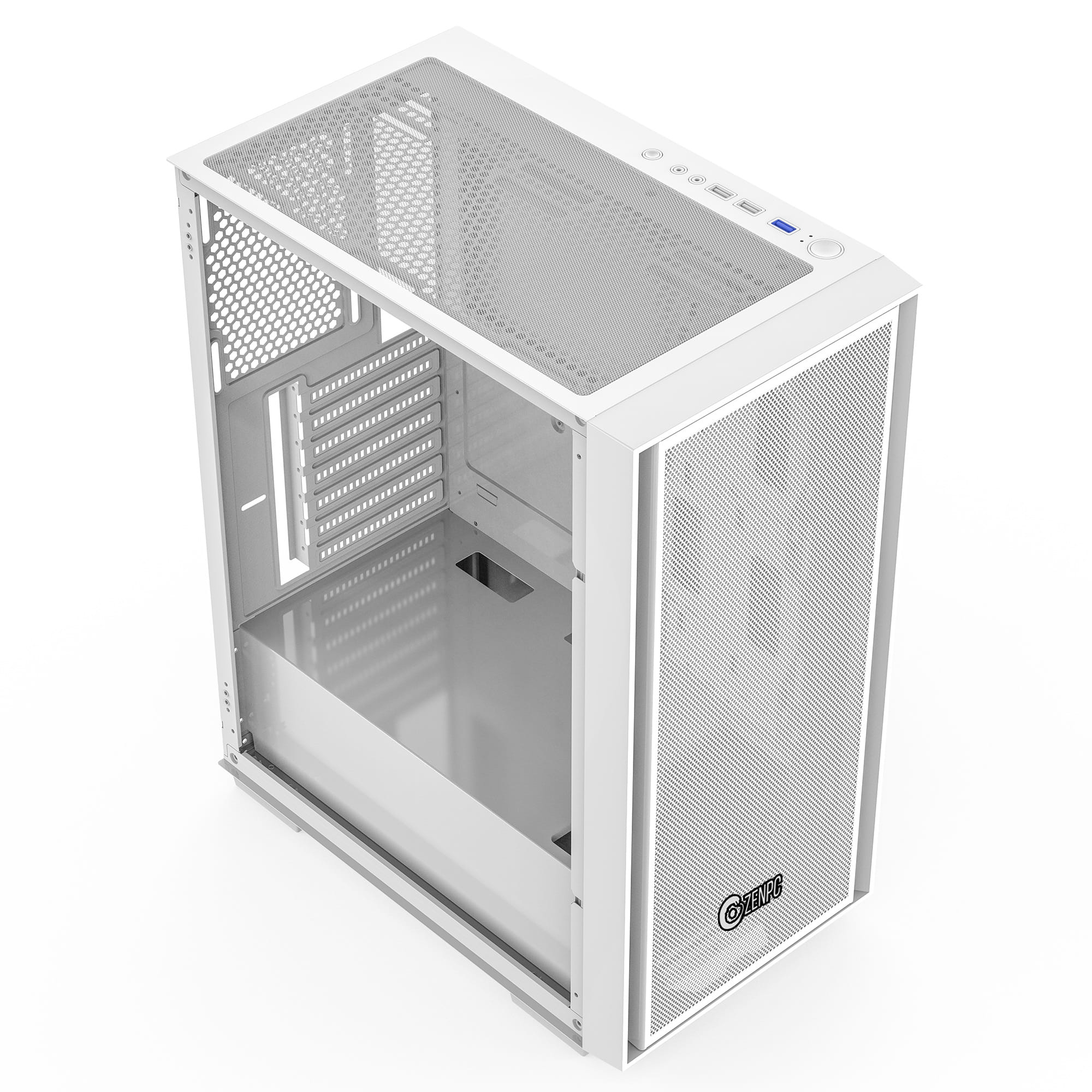 ZENPC Z1 Mesh Glass Core White Design