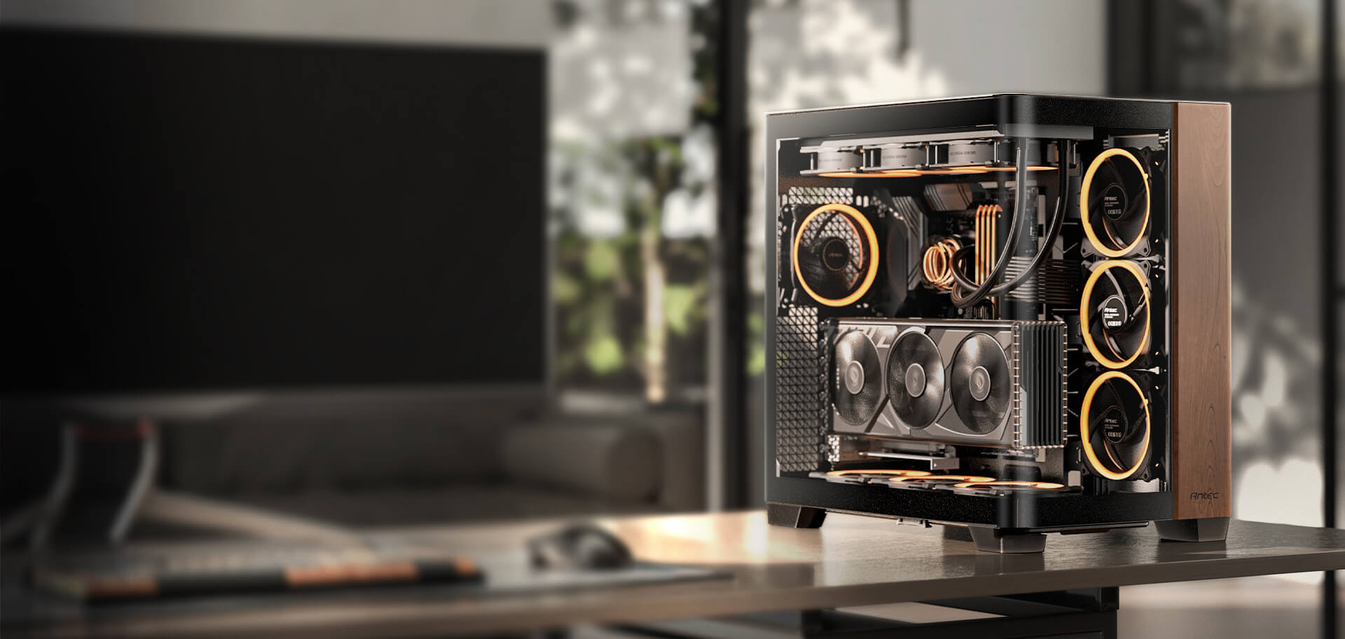 C8 Curve WOOD Full-View PC Case