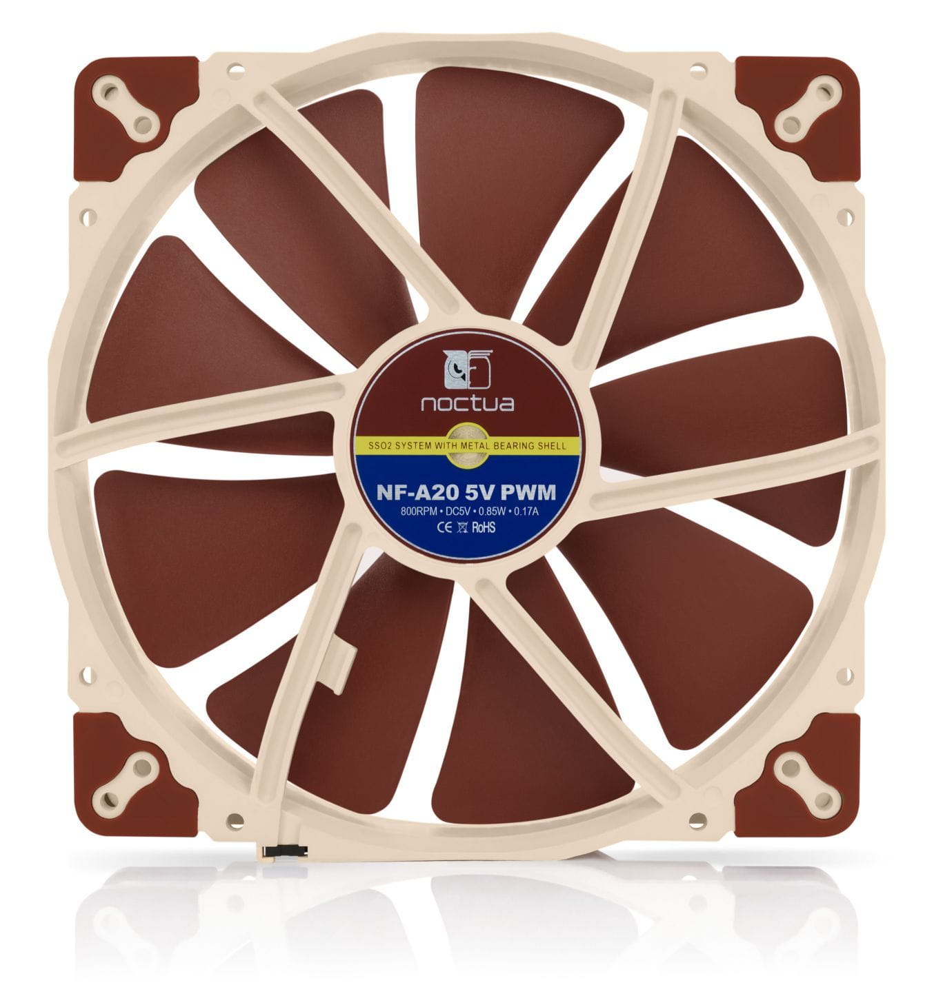 Noctua NF-A20 5V PWM bok wentylatora