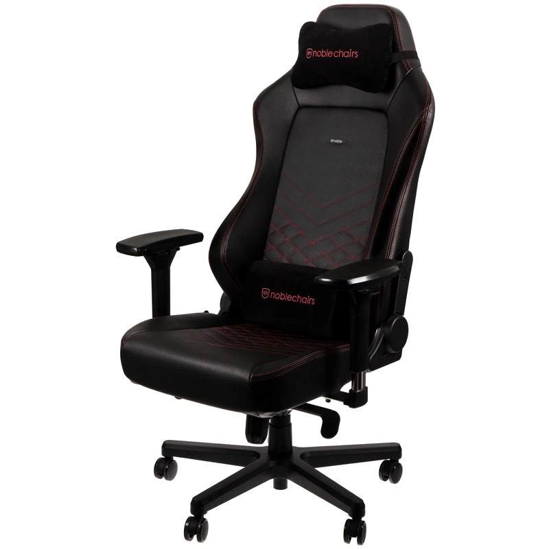 noblechairs HERO czarny z czerwonym obszyciem główny obraz