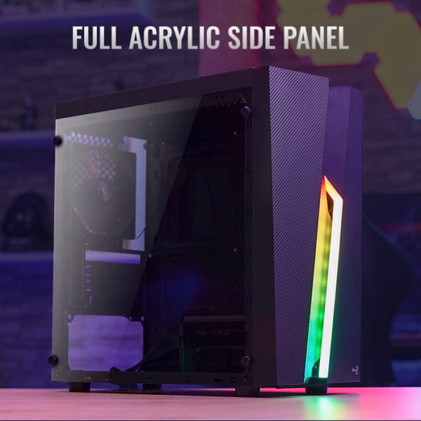 Aerocool Bolt Mini Black RGB wnętrze