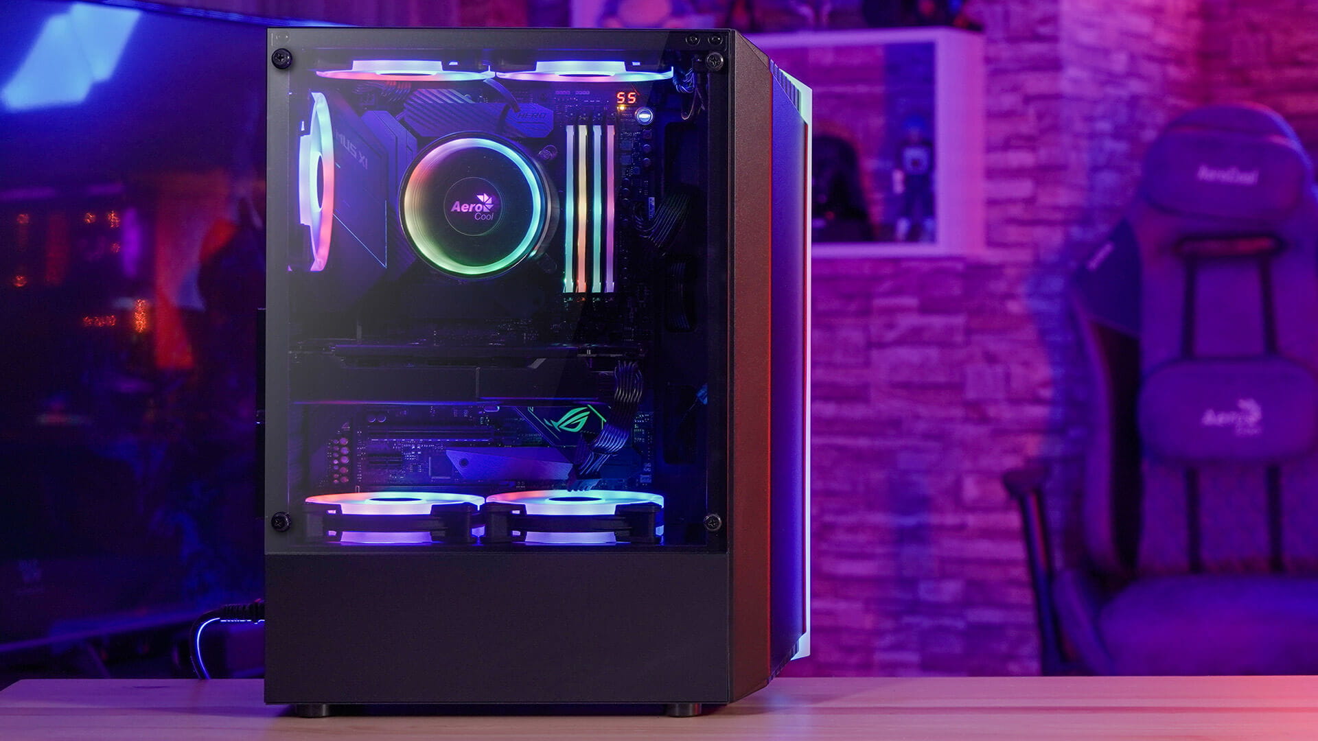 Aerocool Bionic Black RGB główny widok