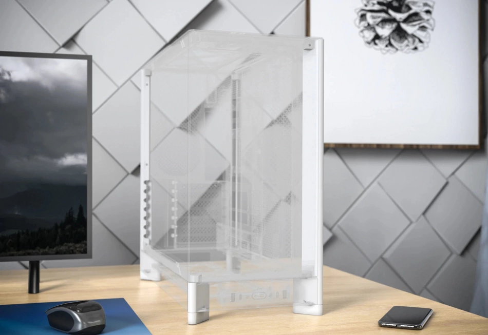 Montech HS02 Pro White - wnętrze obudowy