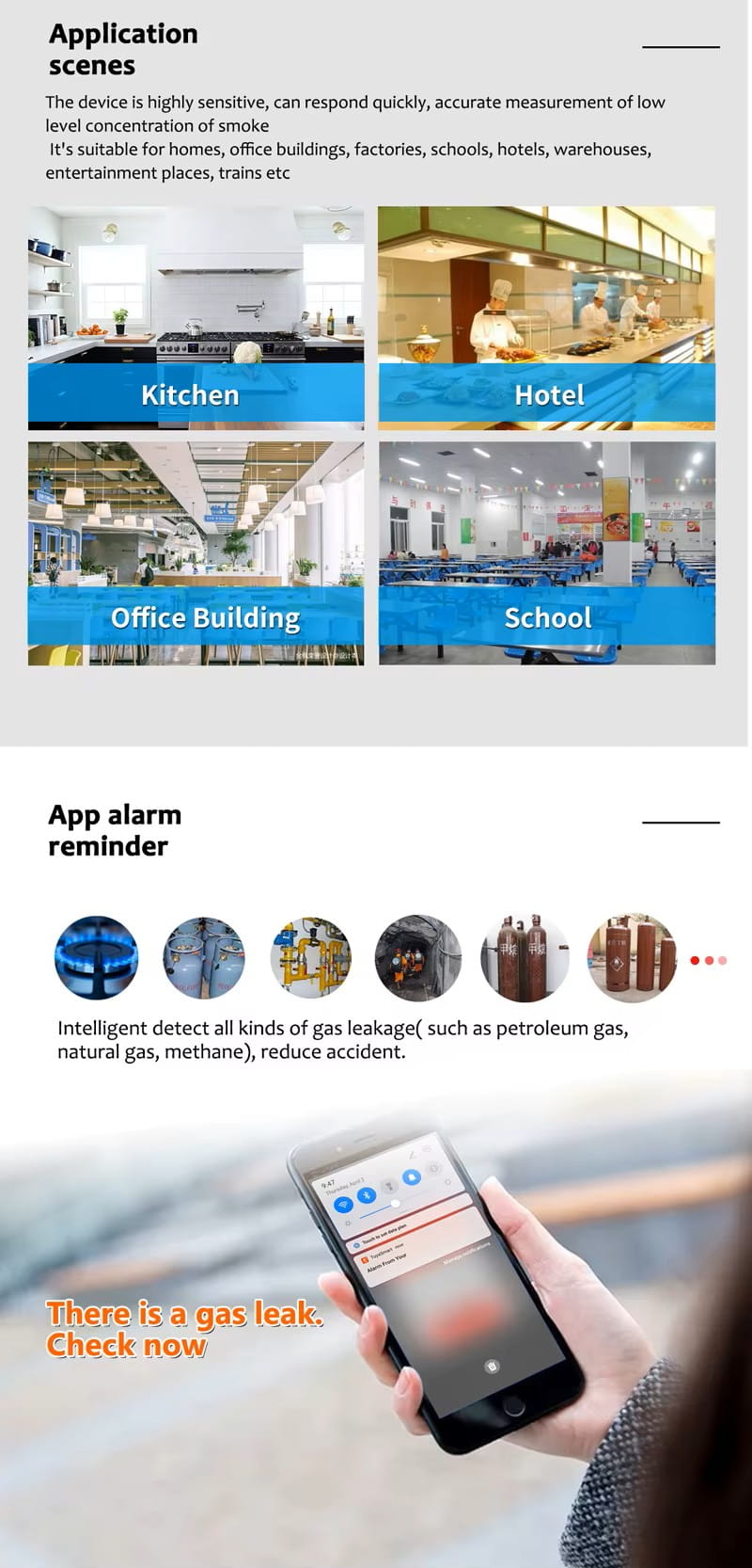 Tuya Smart Life czujnik WiFi gazu