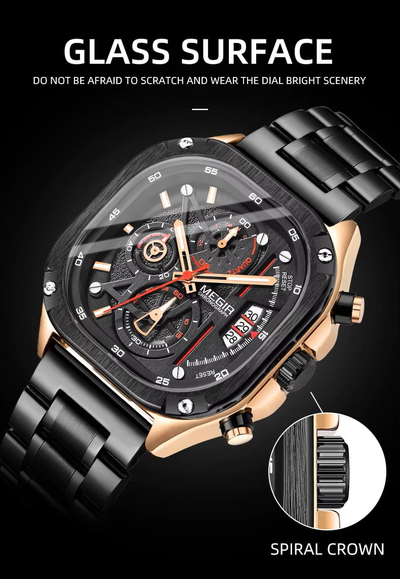 MEGIR zegarek stalowy