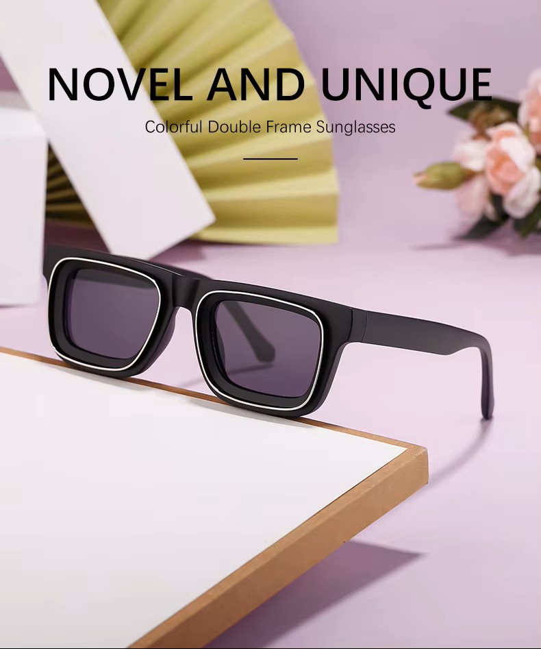 Prostokątne okulary przeciwsłoneczne fashion