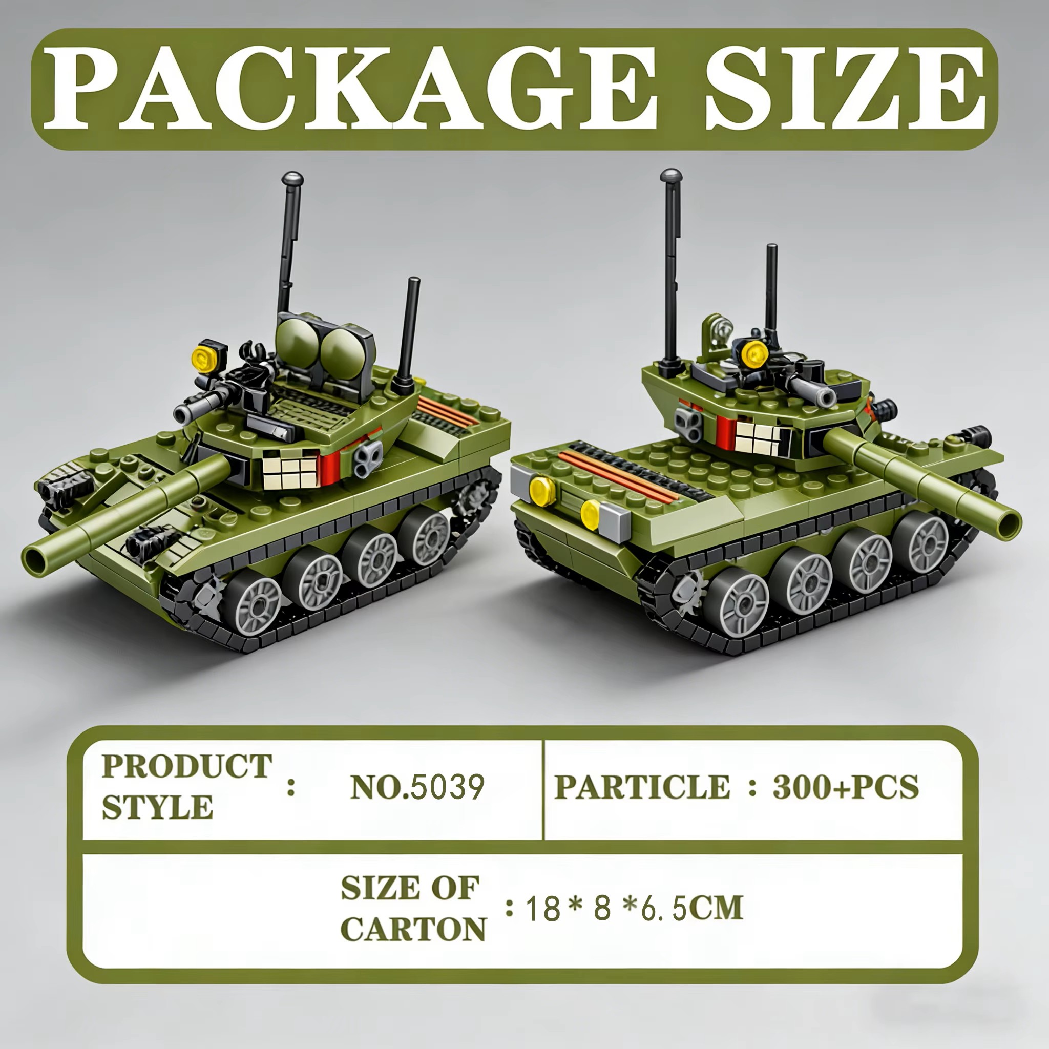 Czołg wojskowy T-85 z klocków