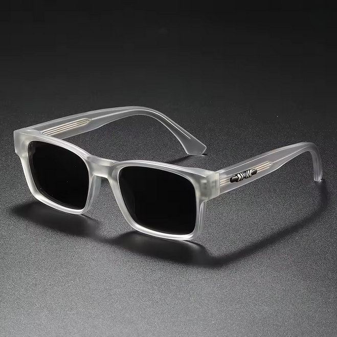 Transparent Gray kwadratowe okulary przeciwsłoneczne unisex