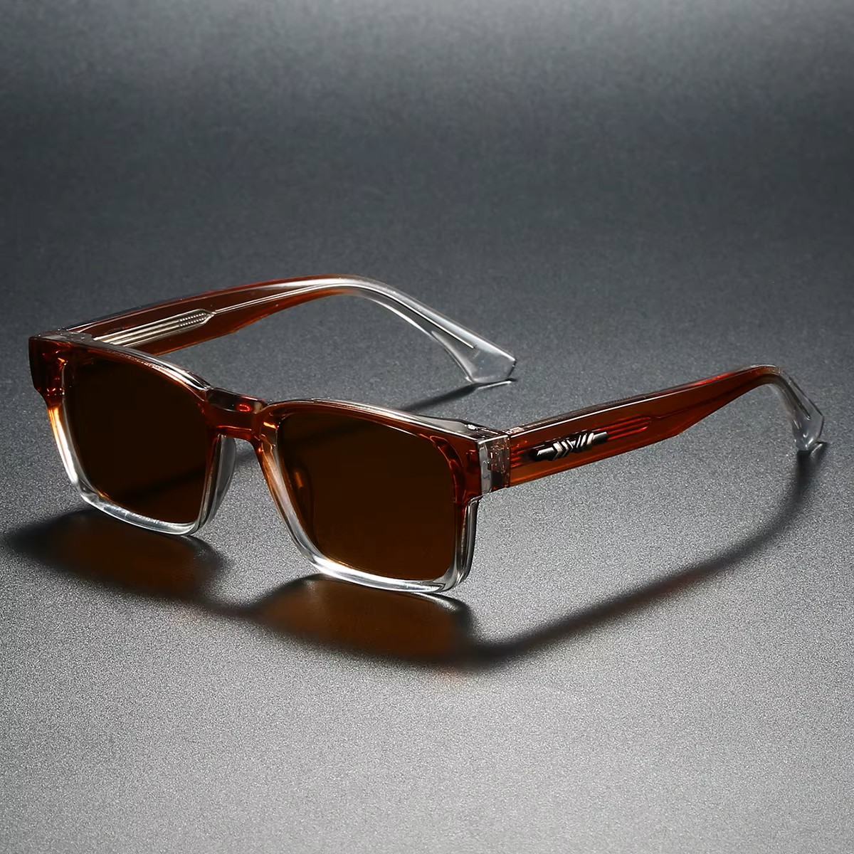 Brown Brown kwadratowe okulary przeciwsłoneczne unisex