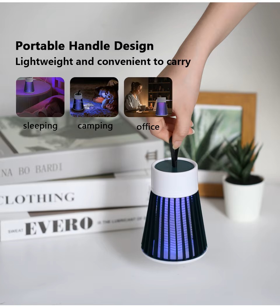 Lampka LED z pułapką na owady