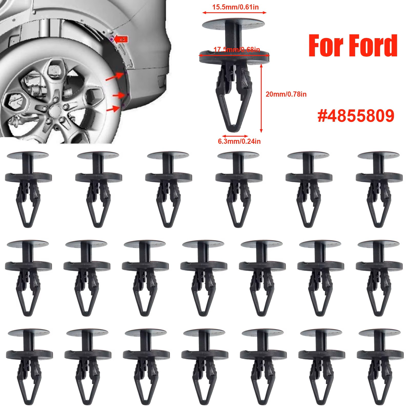 Klipsy mocujące Ford 4855809