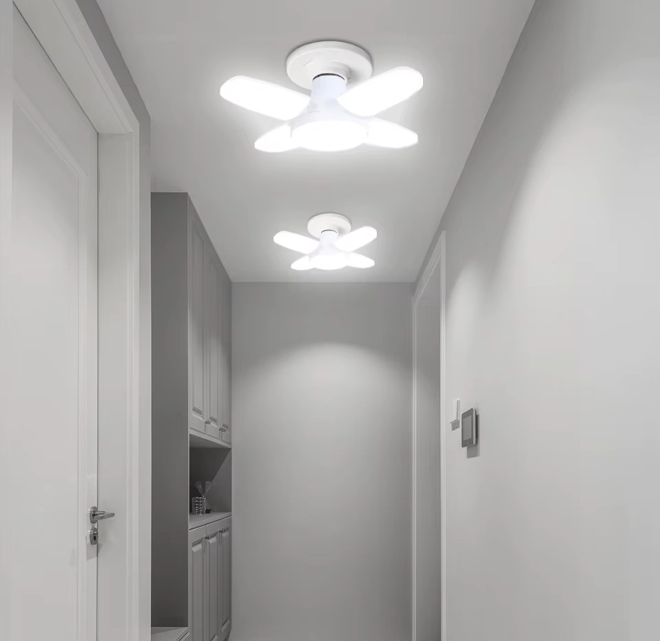 Zastosowanie składanej lampy LED E27 w garażu i warsztacie